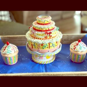 Birthday cake w/ cupcakes Partylite